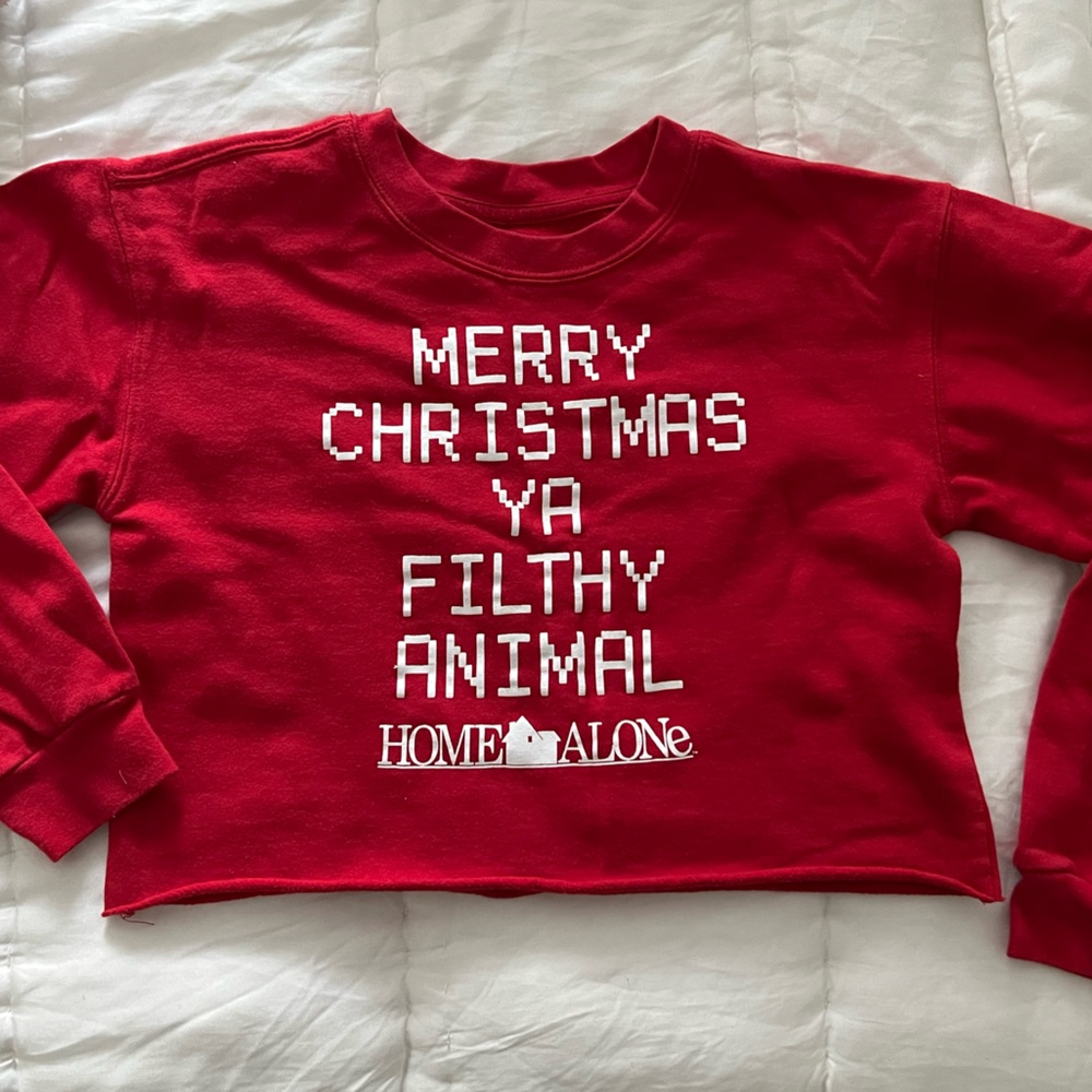 Home Alone Cropped Sweatshirt